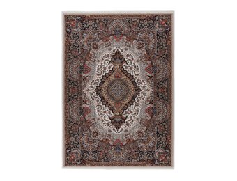 Dunya Klassiek Isfahan - Oosters Vloerkleed - Laagpolig, Wasbaar, Anti-Slip, 100% Polyester - Creme Multi