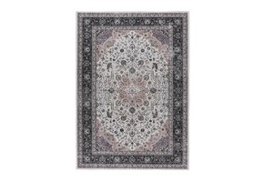 Dunya Klassiek Nain - Oosters Vloerkleed - Laagpolig, Wasbaar, Anti-Slip, 100% Polyester - Creme