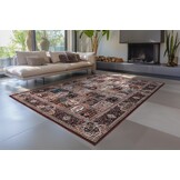 Dunya Klassiek 1001 - Oosters Vloerkleed - Laagpolig, Wasbaar, Anti-Slip, 100% Polyester - Rood