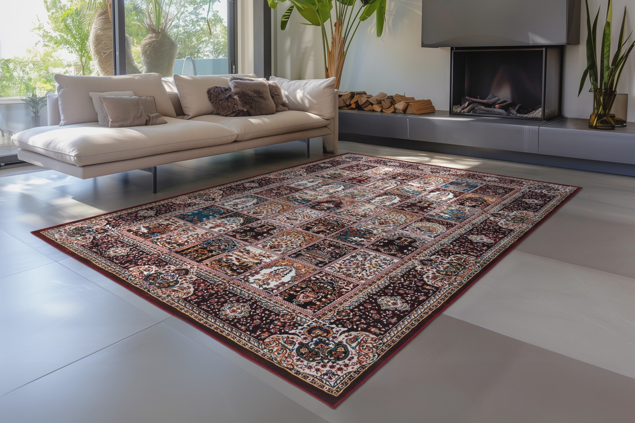 Dunya 1001 Klassiek Vloerkleed Rood