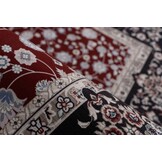 Dunya Klassiek Nain - Oosters Vloerkleed - Laagpolig, Wasbaar, Anti-Slip, 100% Polyester - Rood