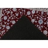 Dunya Klassiek Nain - Oosters Vloerkleed - Laagpolig, Wasbaar, Anti-Slip, 100% Polyester - Rood