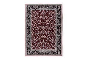 Dunya Klassiek Nain - Oosters Vloerkleed - Laagpolig, Wasbaar, Anti-Slip, 100% Polyester - Rood