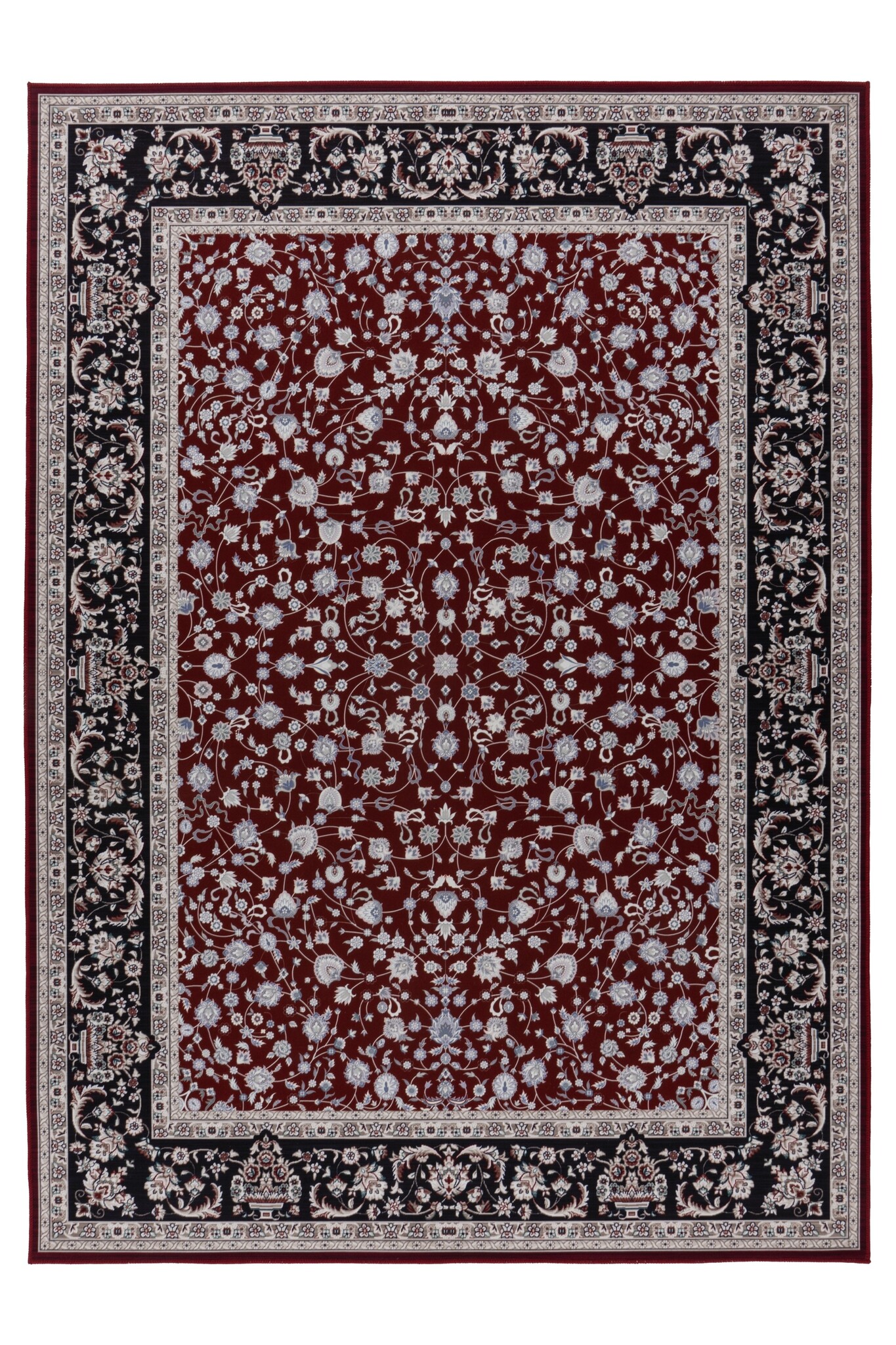 Dunya Klassiek Nain - Oosters Vloerkleed - Laagpolig, Wasbaar, Anti-Slip, 100% Polyester - Rood