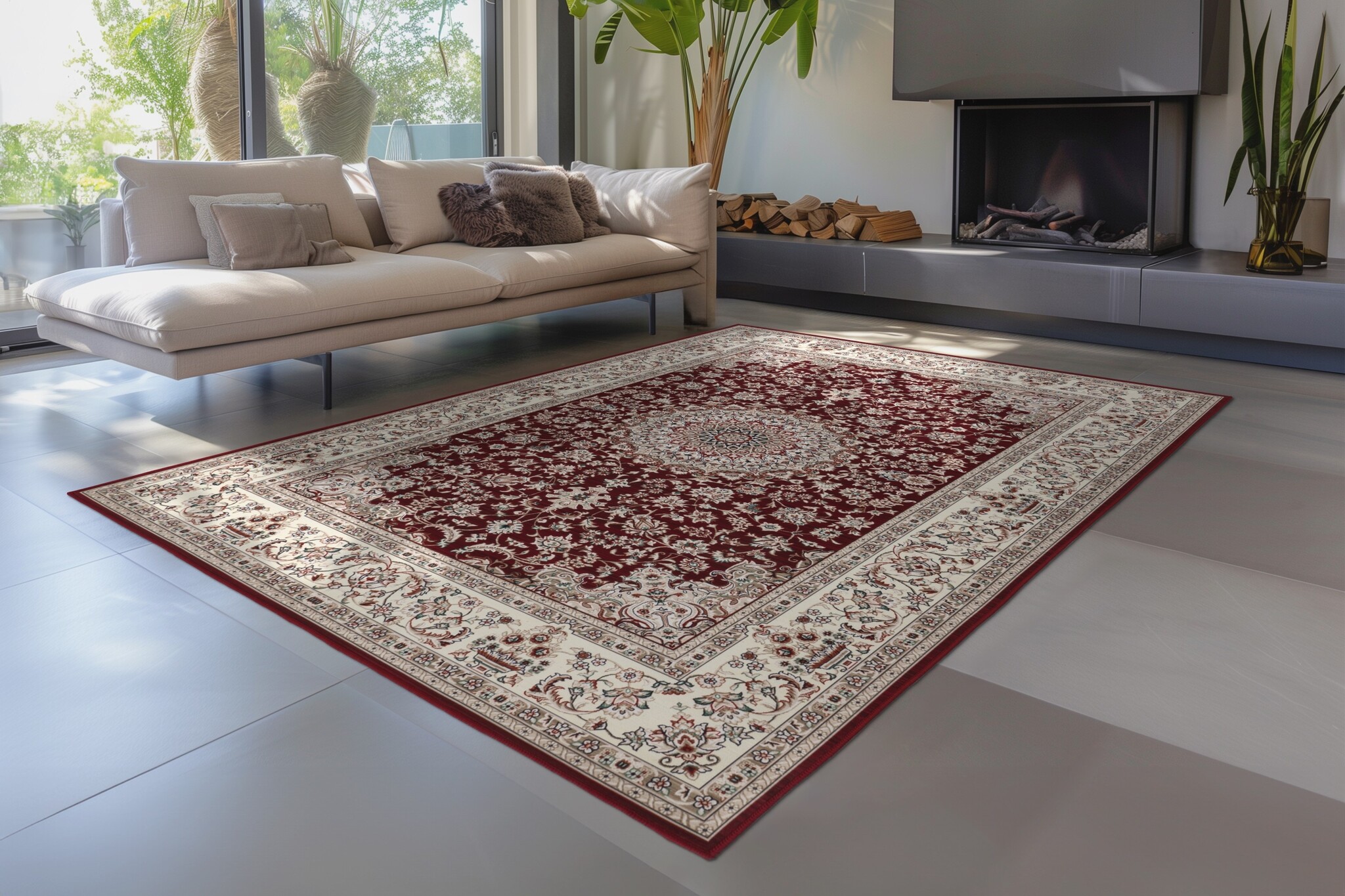 Dunya Klassiek Vloerkleed Rood