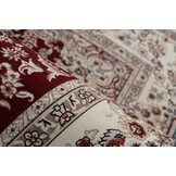 Dunya Klassiek - Oosters Vloerkleed - Laagpolig, Wasbaar, Anti-Slip, 100% Polyester - Rood