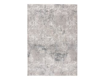 Eli Home Style - Marmerlook Vloerkleed - Laagpolig, 3D-Look, Franjes, Soft Touch - Zilver