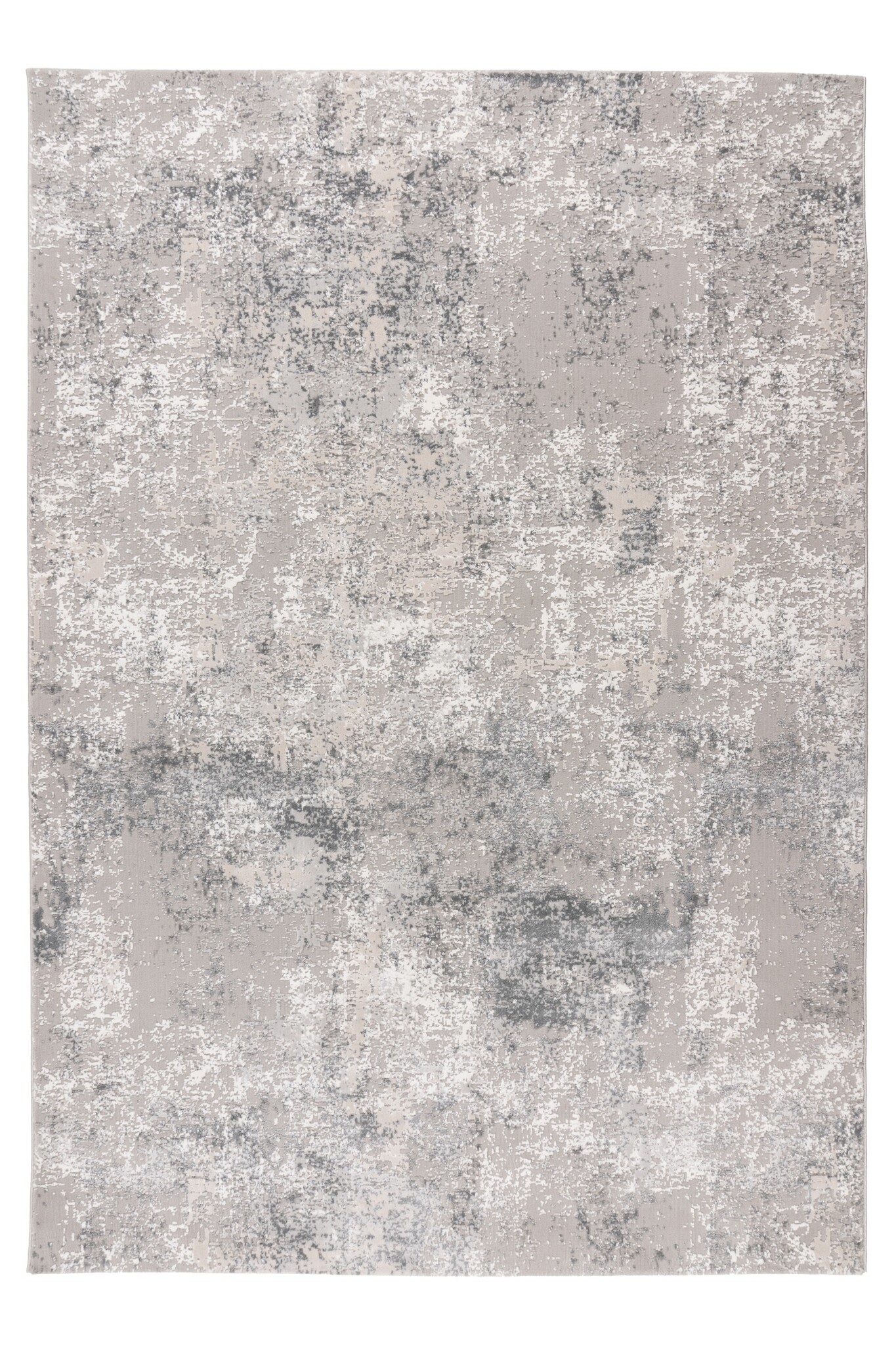 Eli Home Style - Marmerlook Vloerkleed - Laagpolig, 3D-Look, Franjes, Soft Touch - Zilver