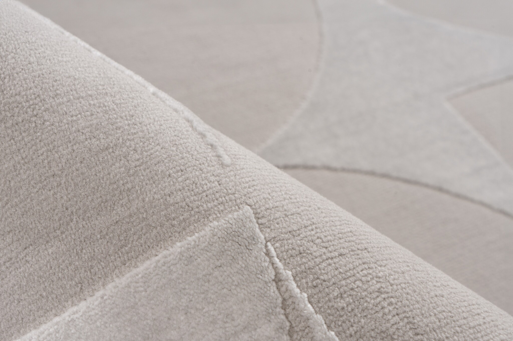 Eli Home Style - Japandi Vloerkleed - Laagpolig, 3D-Look, Franjes, Soft Touch - Zilver