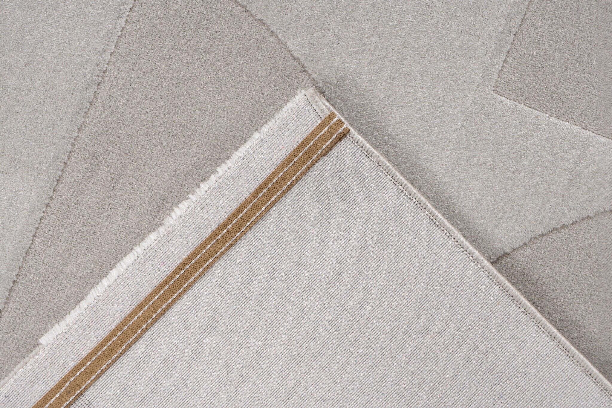 Eli Home Style - Japandi Vloerkleed - Laagpolig, 3D-Look, Franjes, Soft Touch - Zilver