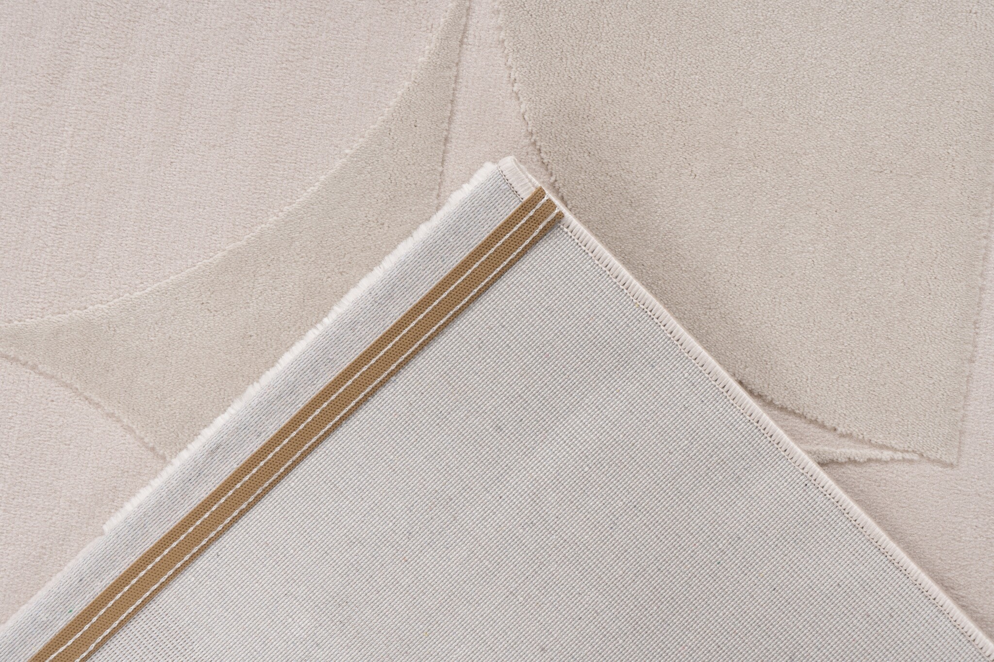 Eli Home Style - Japandi Vloerkleed - Laagpolig, 3D-Look, Franjes, Soft Touch - Beige