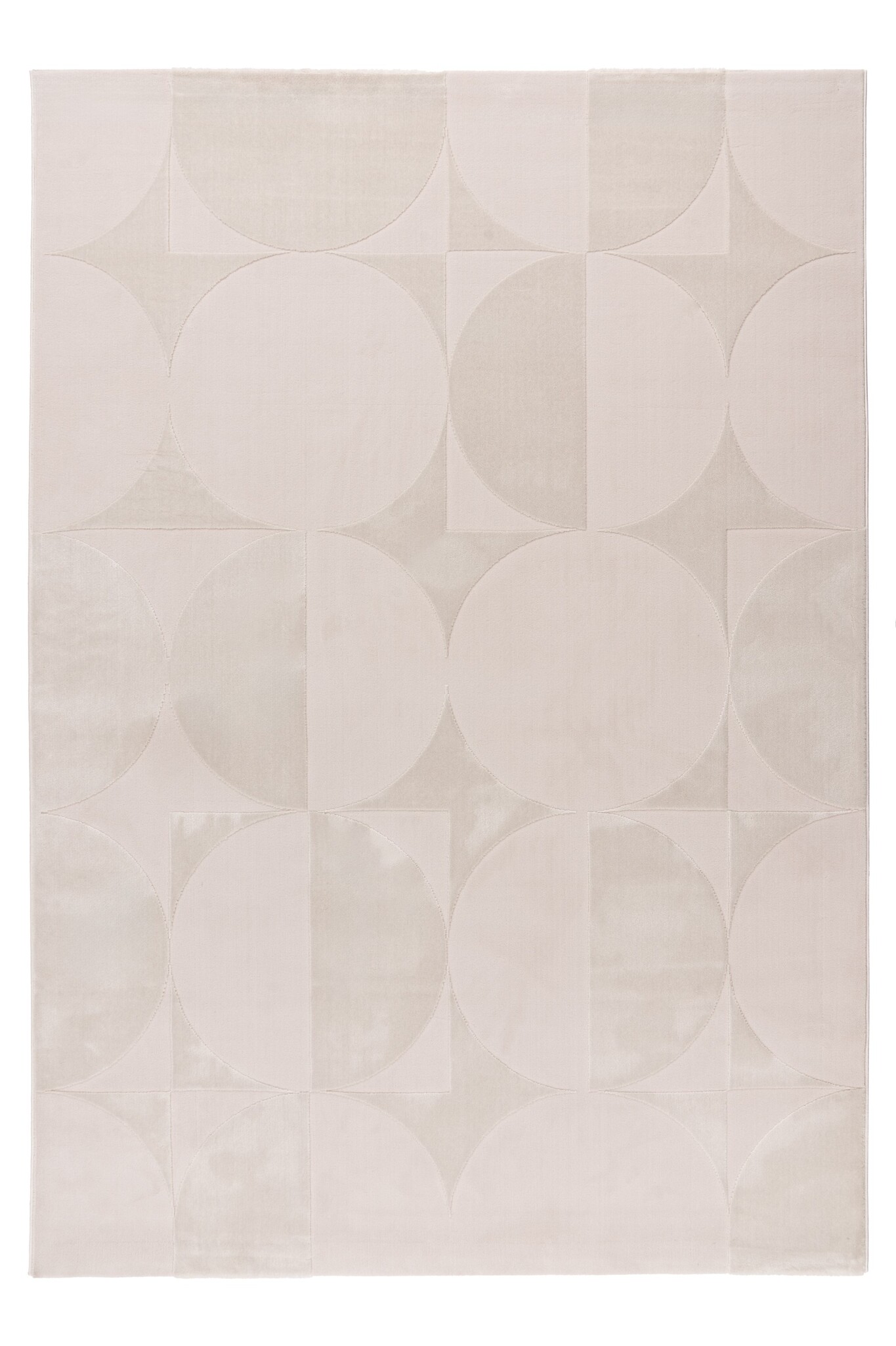 Eli Home Style - Japandi Vloerkleed - Laagpolig, 3D-Look, Franjes, Soft Touch - Beige