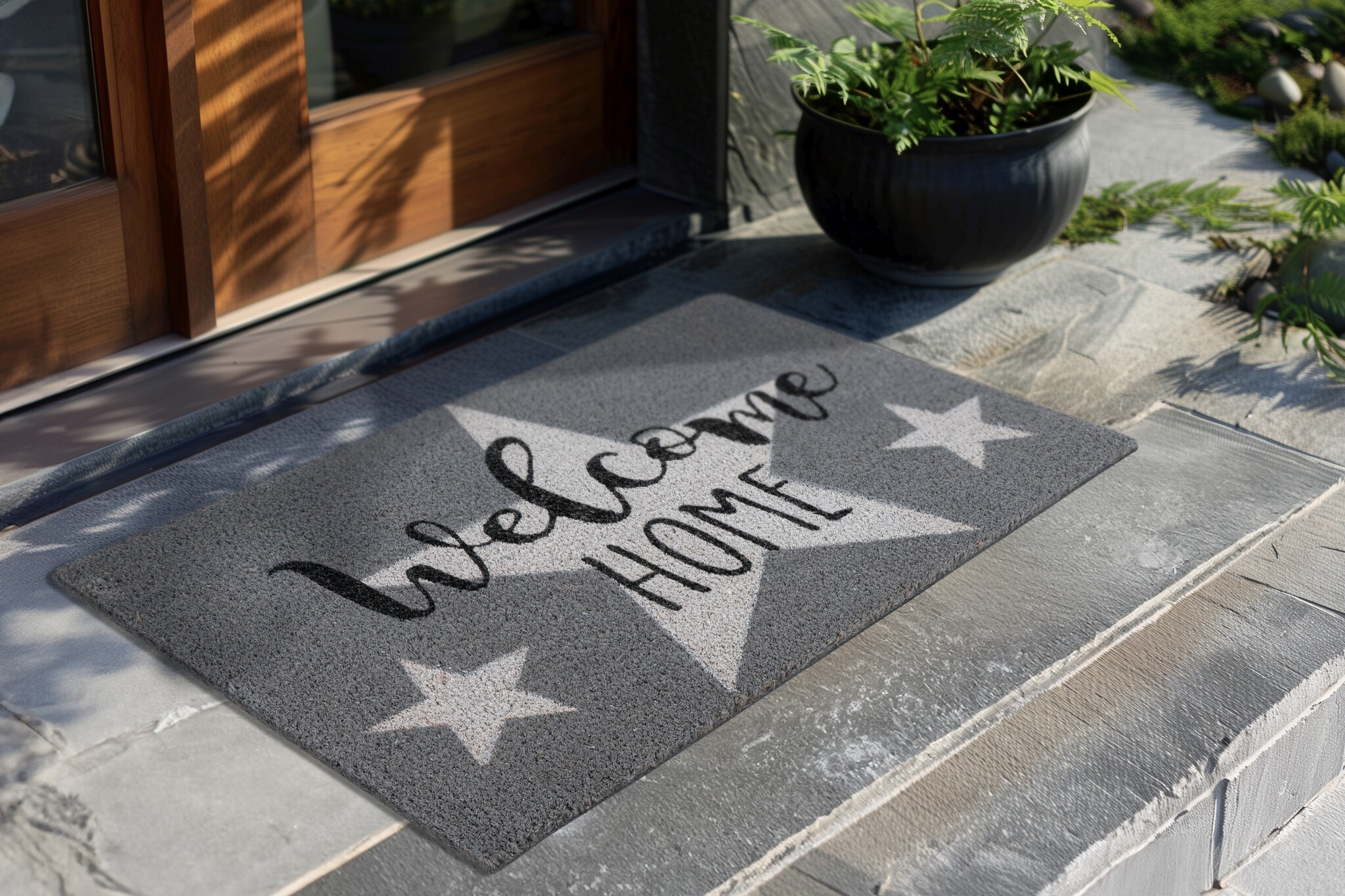 Bilbao Home - Deurmat - Droogloopmat – Grijs - 100% Kokosvezel / PVC Rug