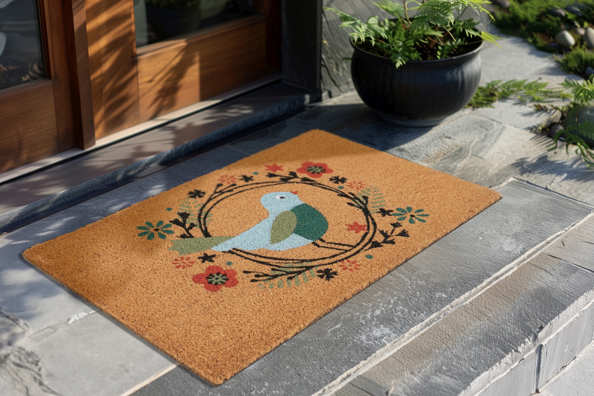 Bilbao Home - Deurmat - Droogloopmat – Bruin Beige - 100% Kokosvezel / PVC Rug