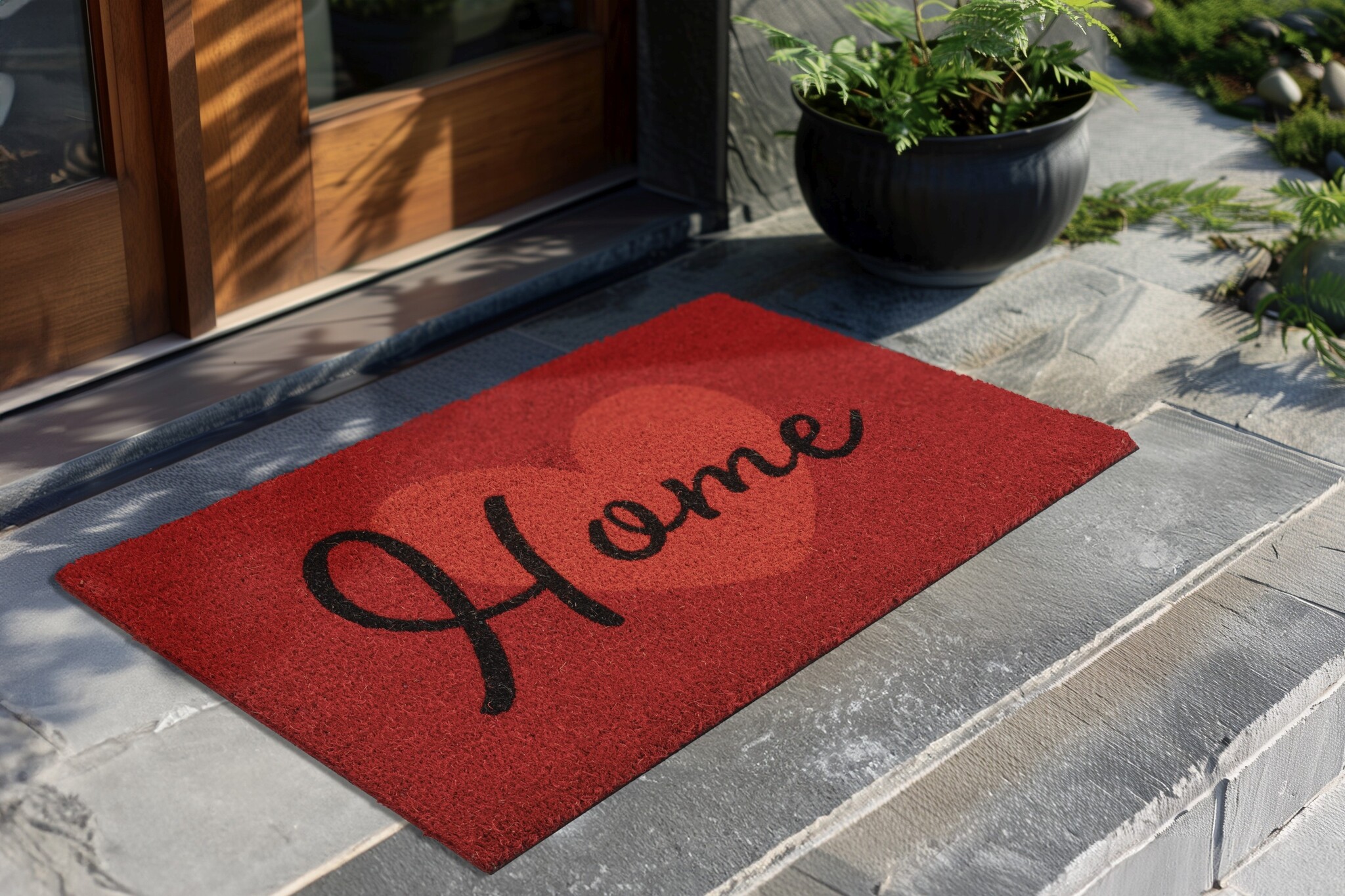 Bilbao Home - Deurmat - Droogloopmat – Rood - 100% Kokosvezel / PVC Rug