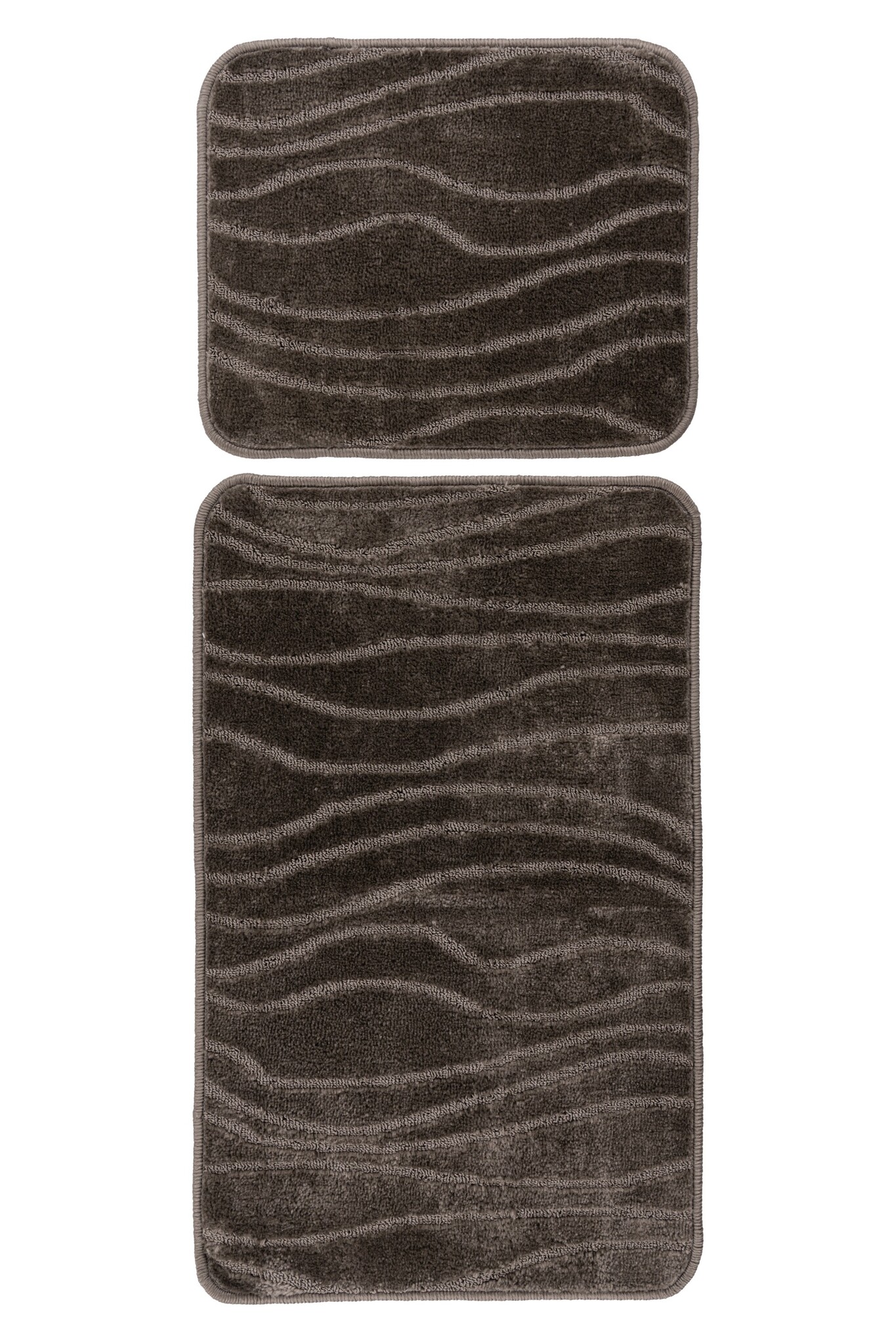Bari Badmat / Toiletmat - Badkamer Set 2-Delig - Wasbaar - Anti-slip - Taupe