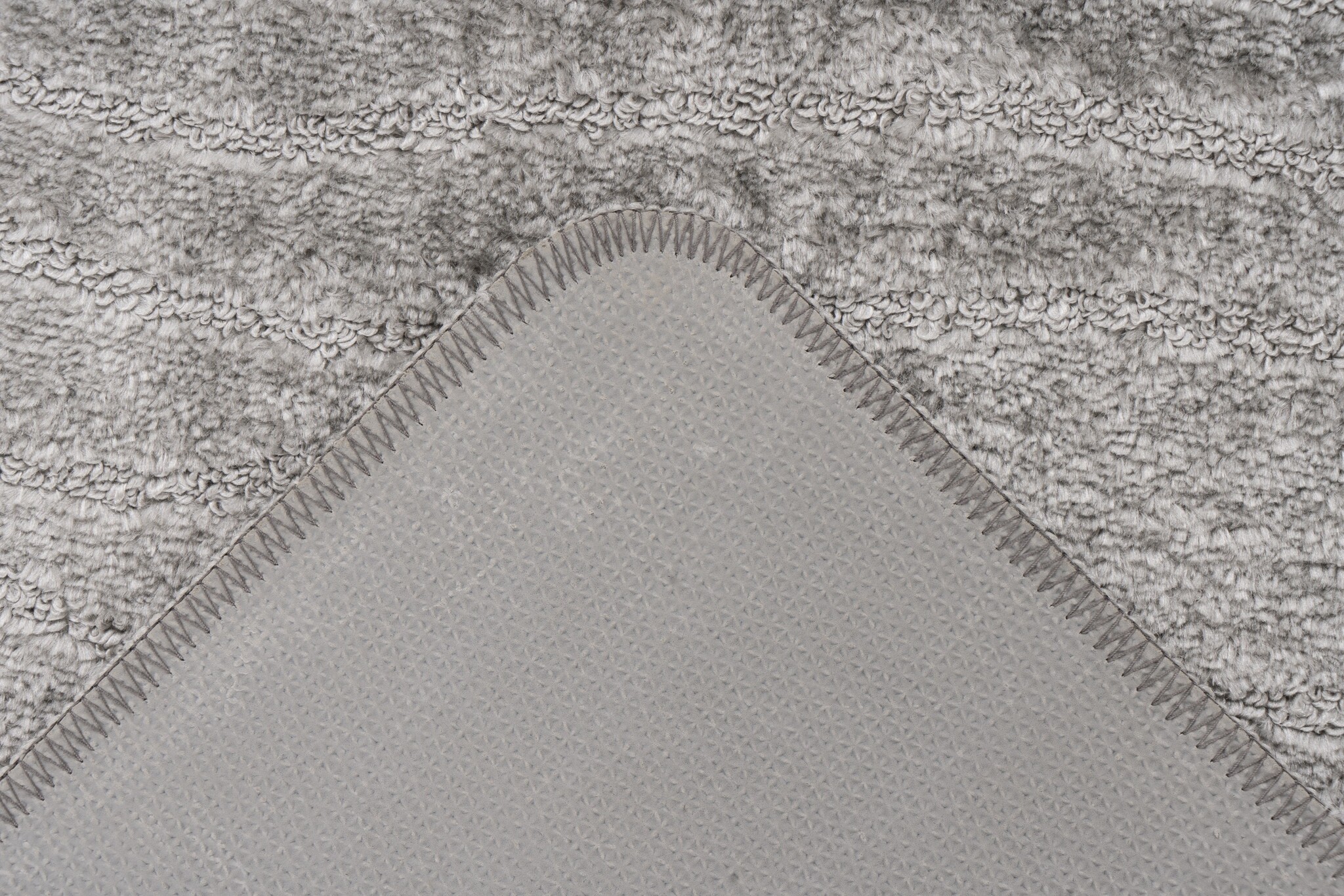 Bari Badmat / Toiletmat - Badkamer Set 2-Delig - Wasbaar - Anti-slip - Zilver
