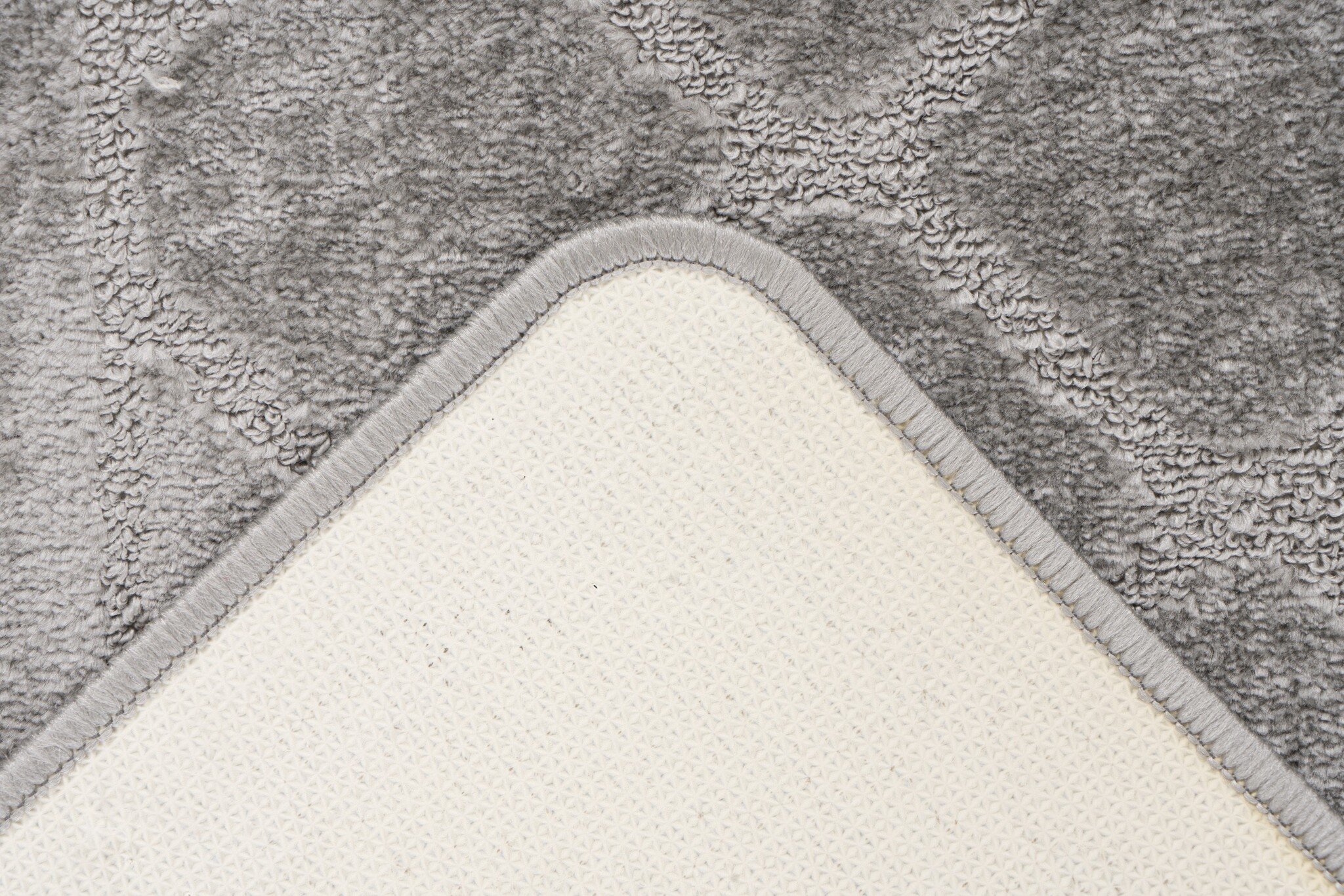 Bari Badmat / Toiletmat - Badkamer Set 2-Delig - Wasbaar - Anti-slip - Zilver