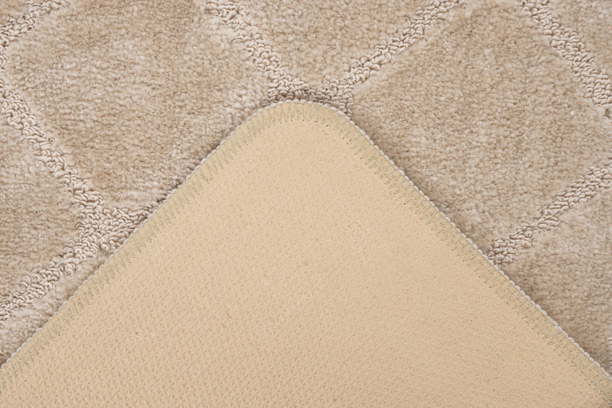 Bari Badmat / Toiletmat - Badkamer Set 2-Delig - Wasbaar - Anti-slip - Beige