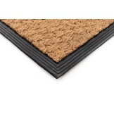 Bali Welcome - Deurmat - Droogloopmat – Beige / Zwart - Slijtvast & 100% Kokosvezel