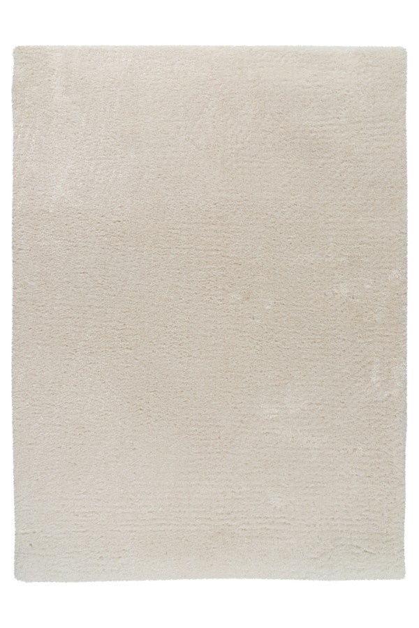 Glamour Soft - Recycled Vloerkleed - Uni, Hoogpolig, 100% Recycled Plastic Flessen, Soft Touch - Creme