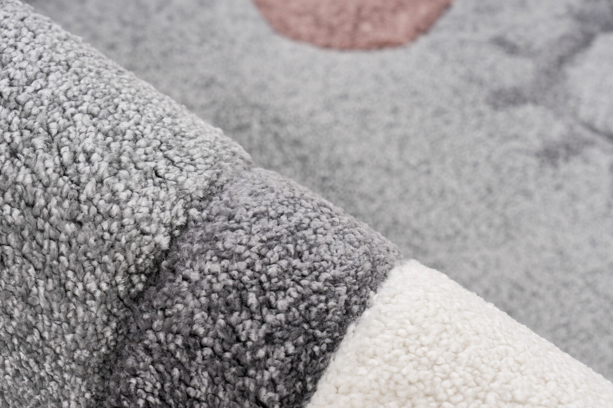 Kindervloerkleed Happy Olifant – Zacht vloerkleed – Speelkleed voor Kinderkamer – Grijs