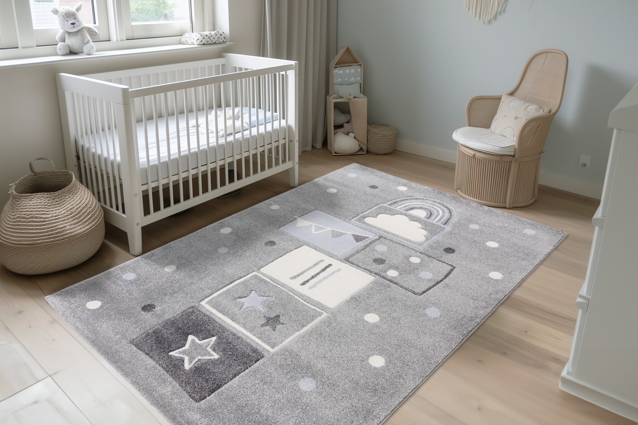 Happy Speelmat Kindervloerkleed Grijs