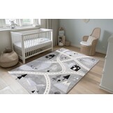 Happy Verkeer Kindervloerkleed Grijs