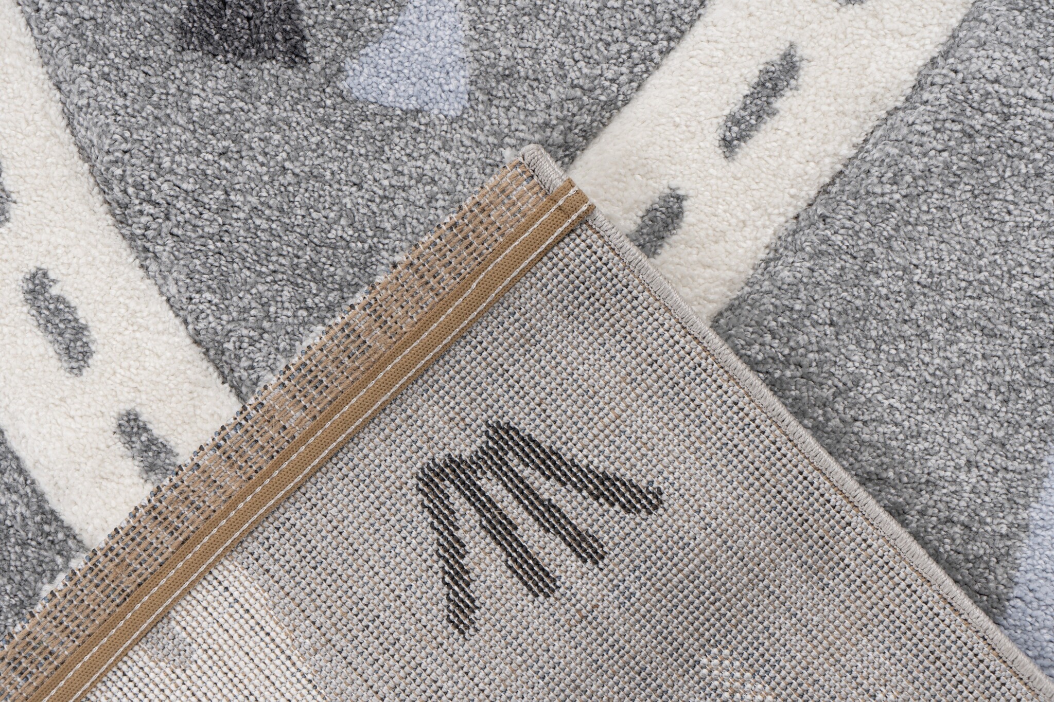 Kindervloerkleed Happy Verkeer – Zacht vloerkleed – Speelkleed voor Kinderkamer – Grijs