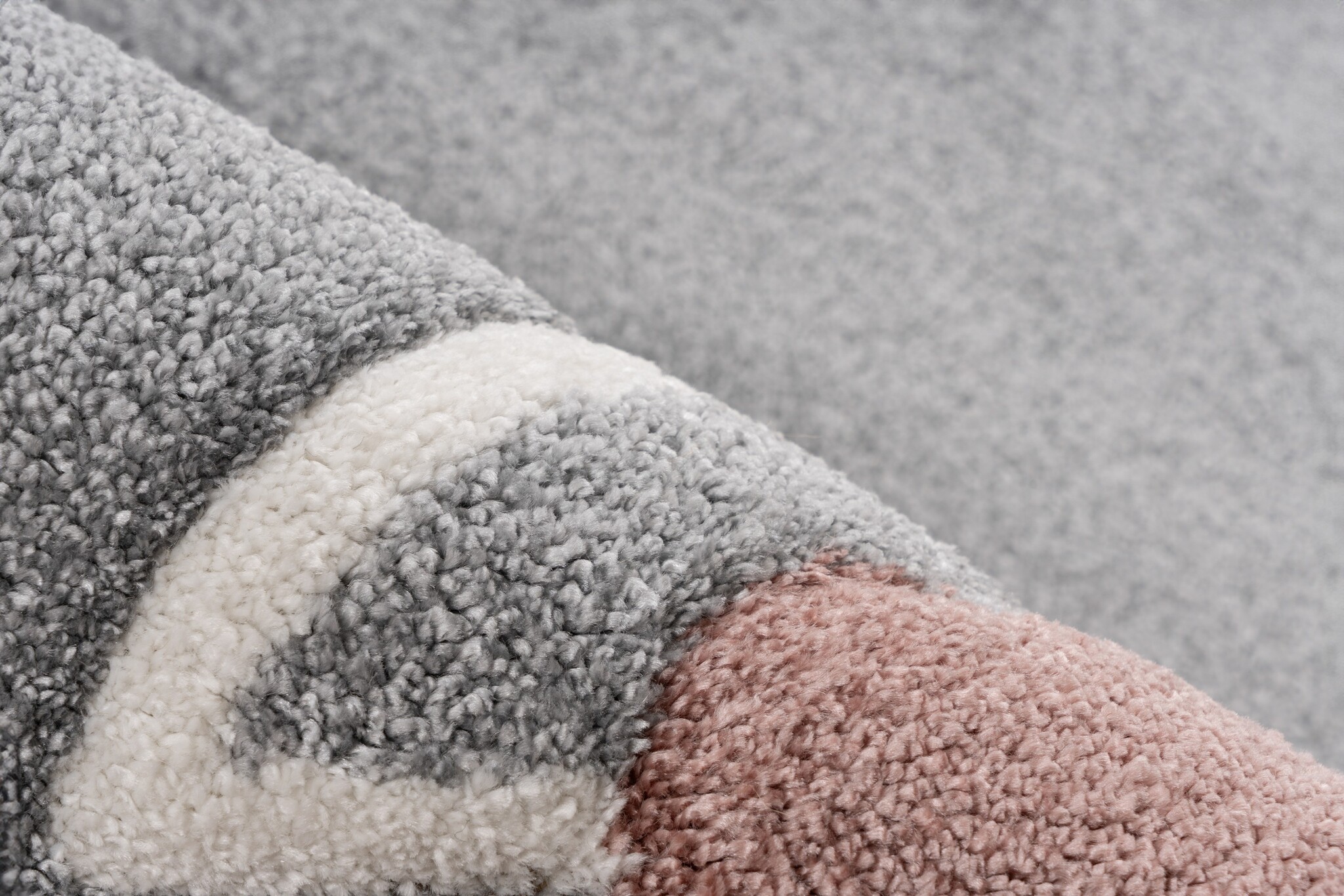 Kindervloerkleed Happy Bloemen – Zacht vloerkleed – Speelkleed voor Kinderkamer – Grijs