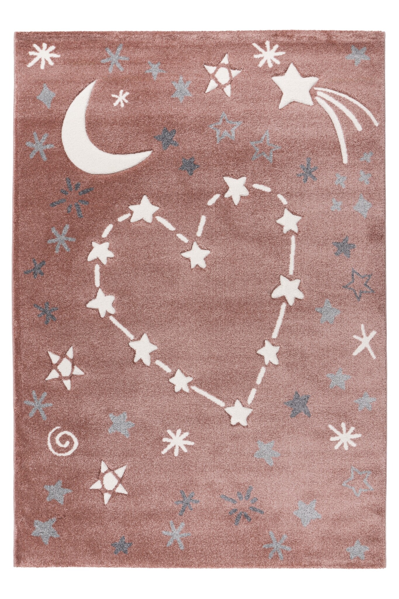 Kindervloerkleed Happy Love – Zacht vloerkleed – Speelkleed voor Kinderkamer – Roze