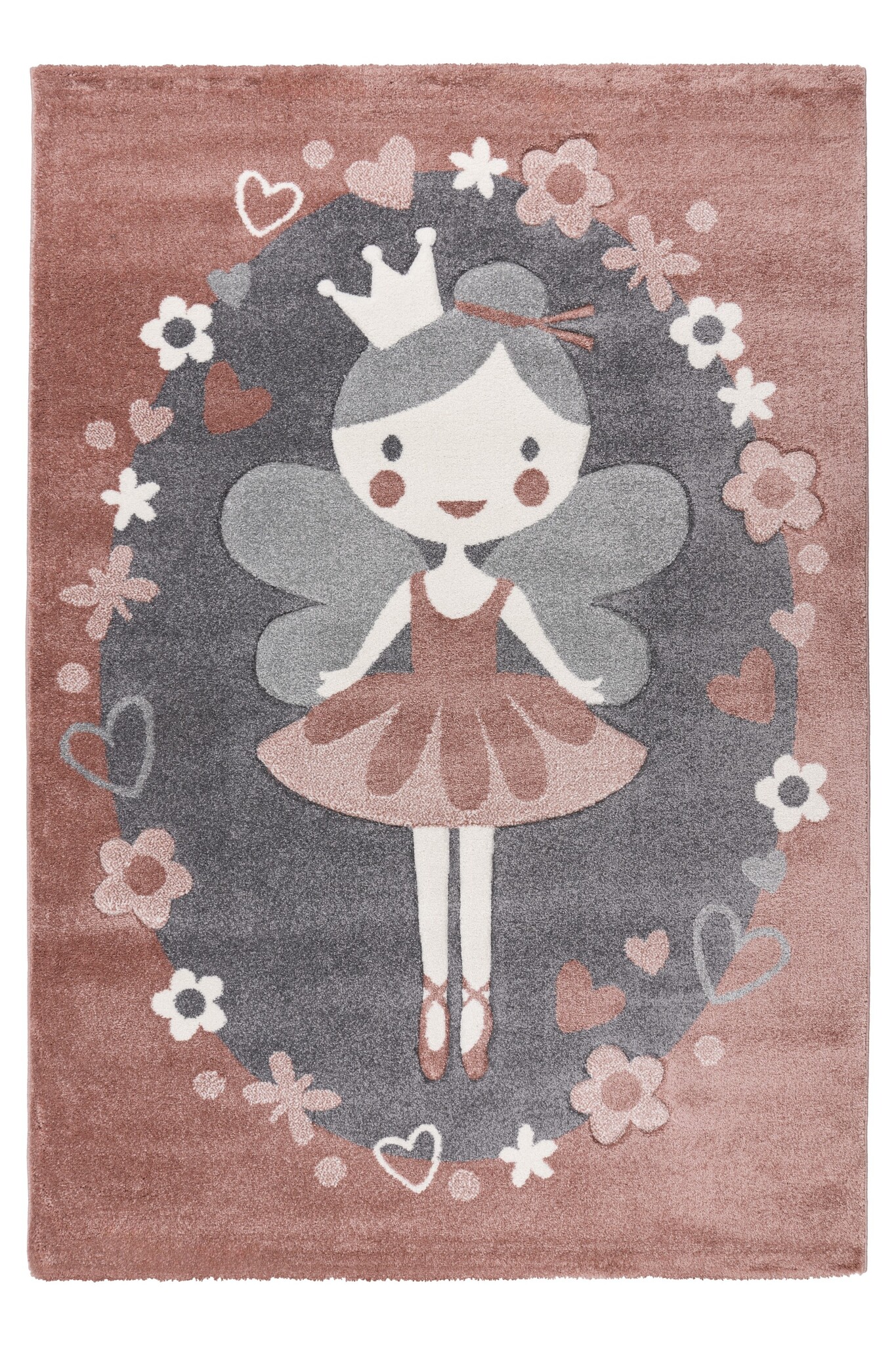 Kindervloerkleed Happy – Zacht vloerkleed – Speelkleed voor Kinderkamer – Roze