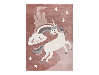 Kindervloerkleed Happy Unicorn – Zacht vloerkleed – Speelkleed voor Kinderkamer – Roze