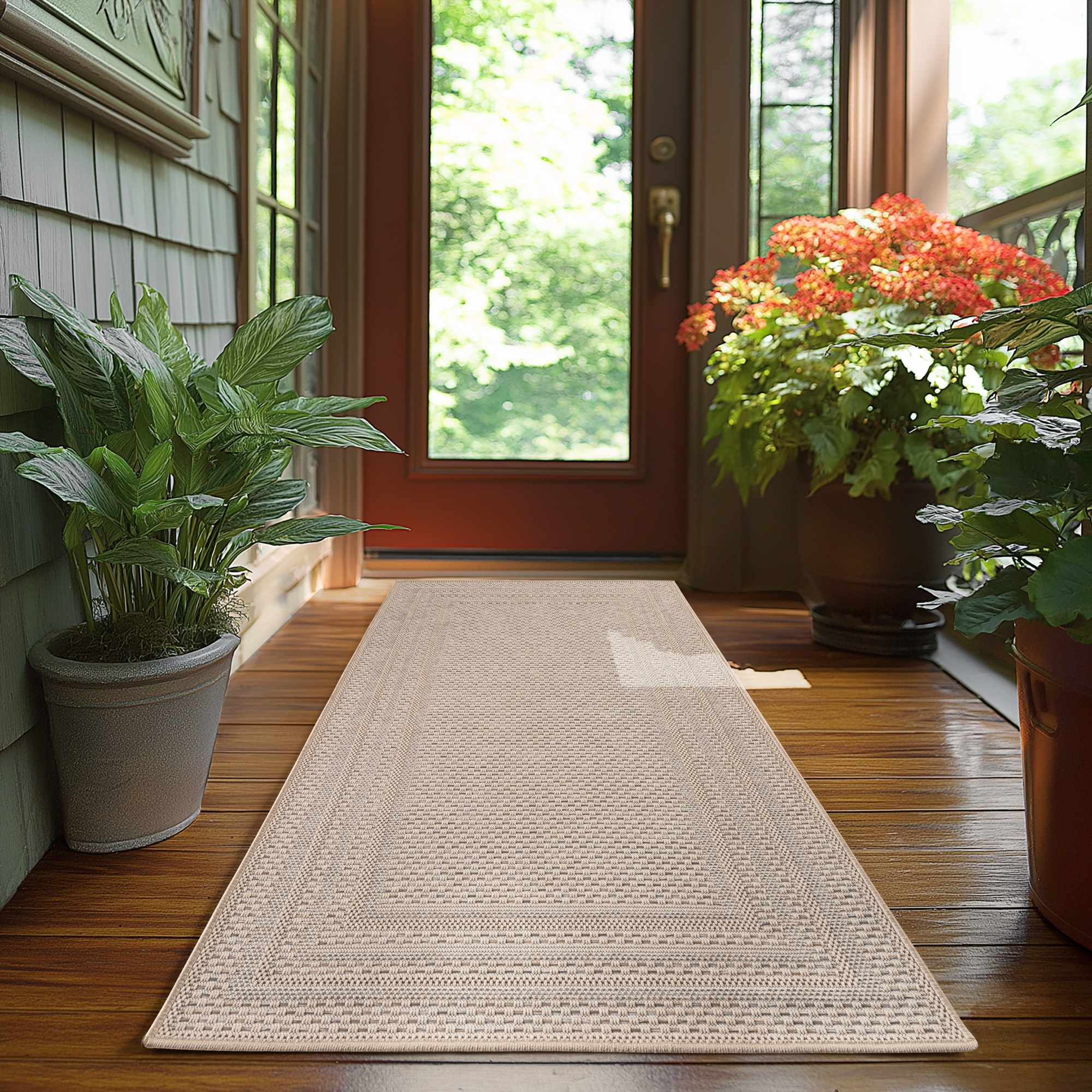 Desert Lorium Buitenkleed – Outdoor Vloerkleed, Boho Look, Weer- & UV-bestendig - Beige