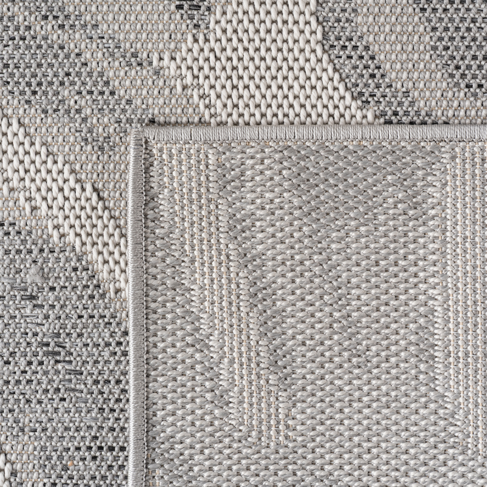 Desert Solid Buitenkleed – Outdoor Vloerkleed, Boho Look, Weer- & UV-bestendig - Grijs