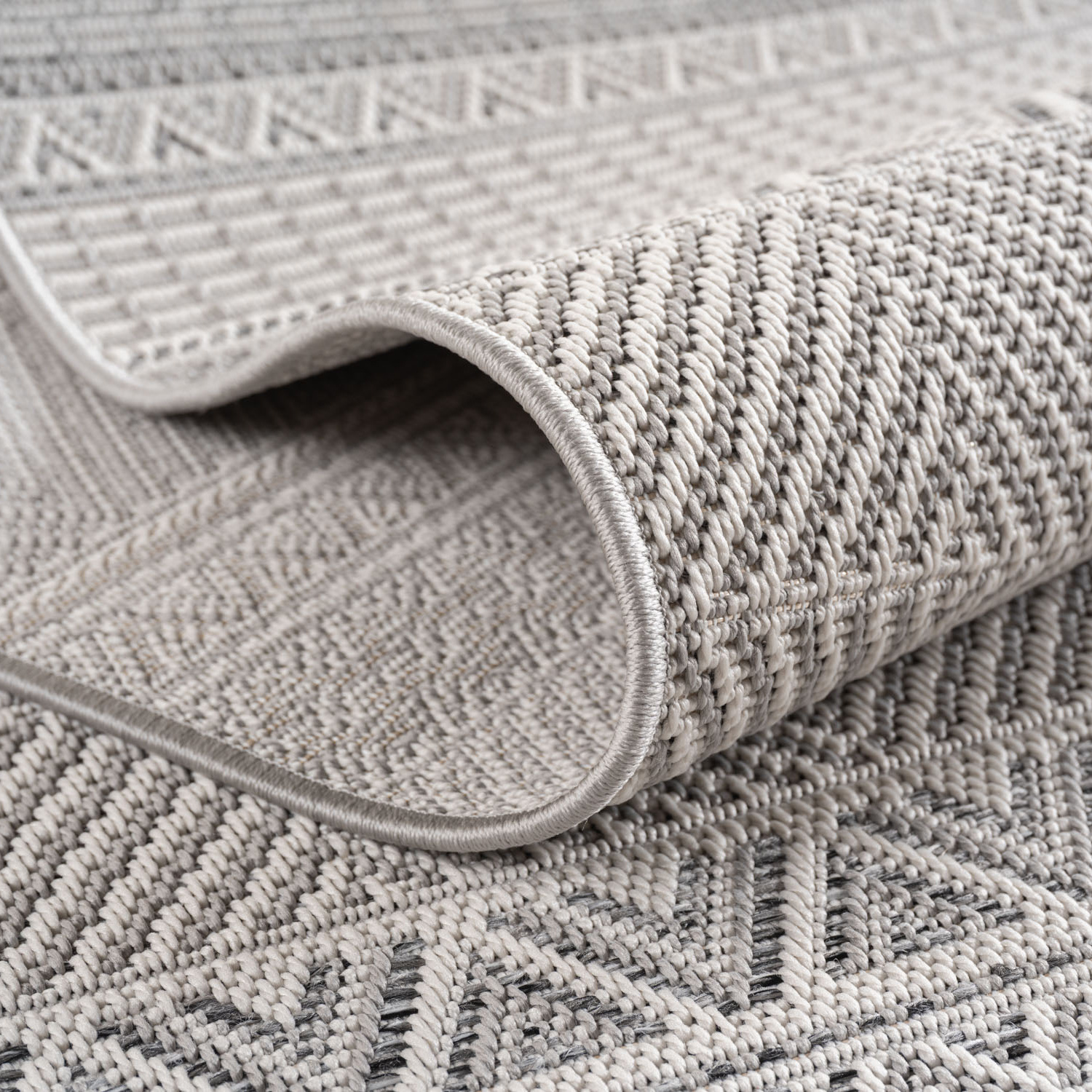 Desert Solid Buitenkleed – Outdoor Vloerkleed, Boho Look, Weer- & UV-bestendig - Grijs
