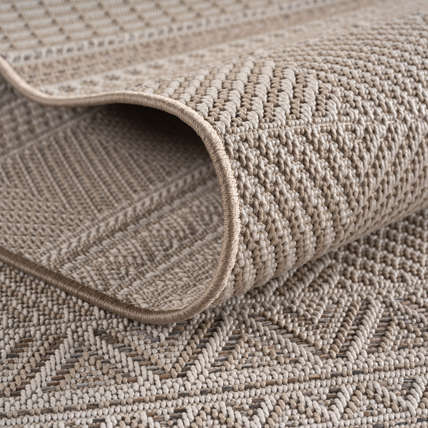 Desert Solid Buitenkleed – Outdoor Vloerkleed, Boho Look, Weer- & UV-bestendig - Beige