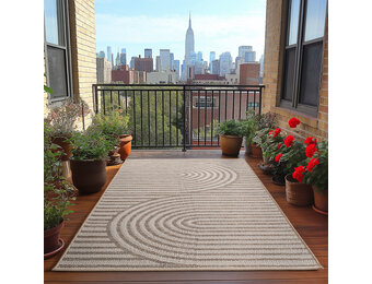 Desert Buitenkleed – Japandi Vloerkleed, Boho, Weer- & UV-bestendig - Beige