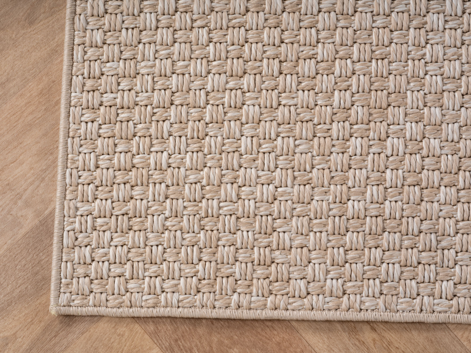 Buitenkleed IBIZA – Effen Vloerkleed – Voor Tuin, Terras & Binnen - Beige