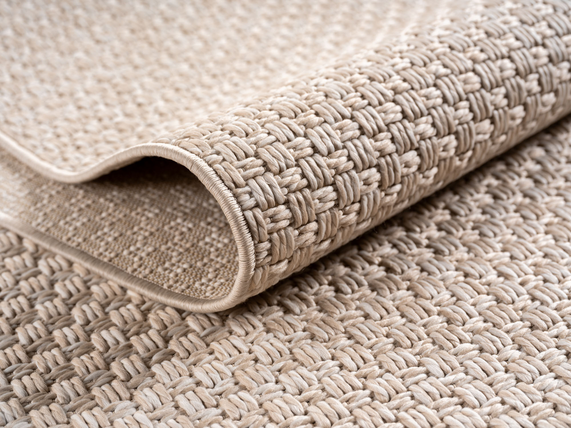 Buitenkleed IBIZA – Effen Vloerkleed – Voor Tuin, Terras & Binnen - Beige