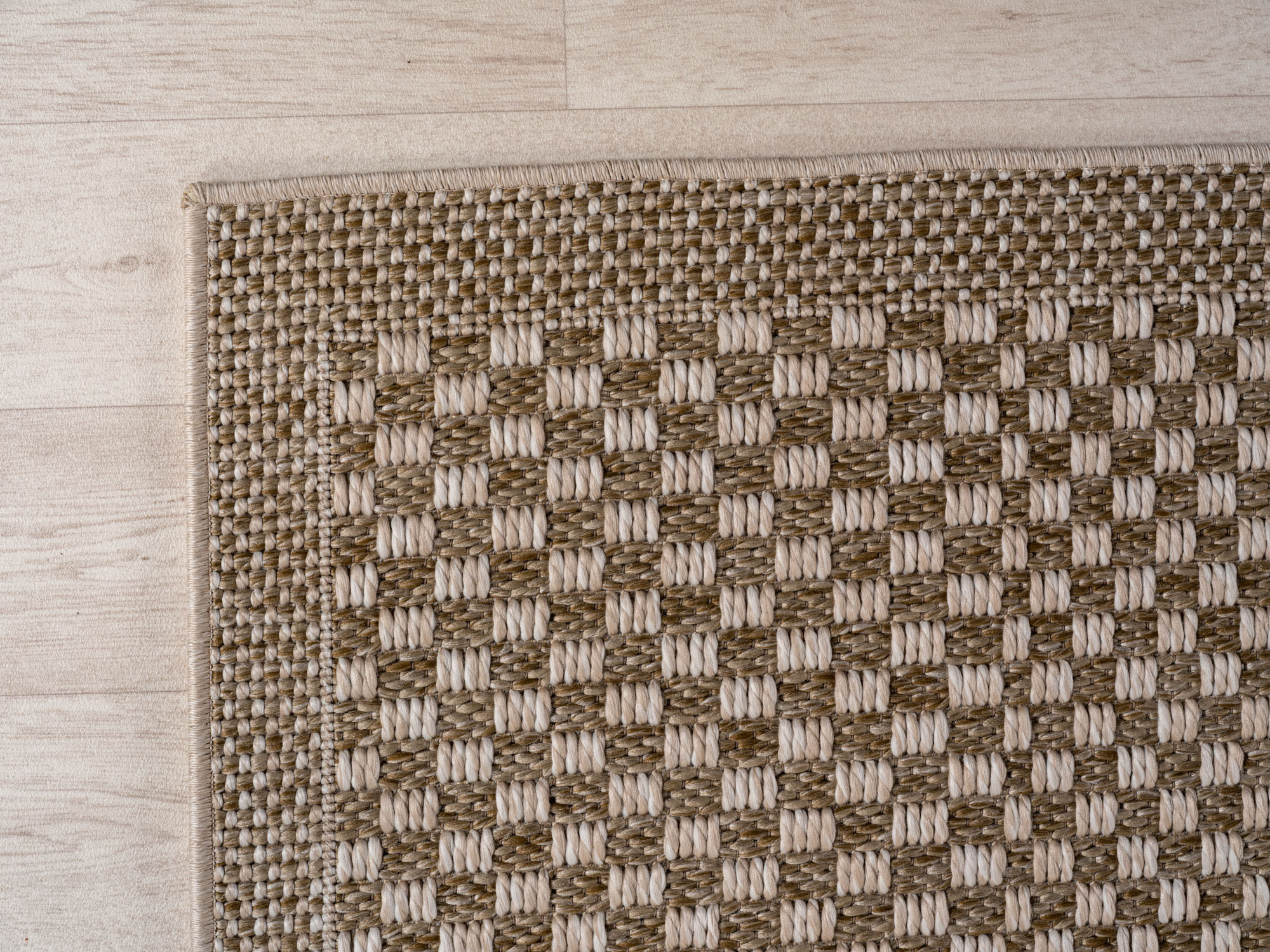 Buitenkleed IBIZA – Effen Vloerkleed – 3D Look – Voor Tuin, Terras & Binnen - Beige