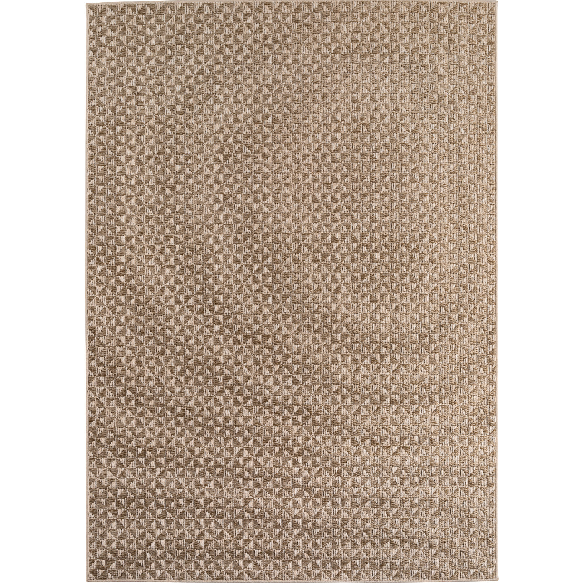 Buitenkleed IBIZA – Effen Vloerkleed – 3D Look – Voor Tuin, Terras & Binnen - Beige