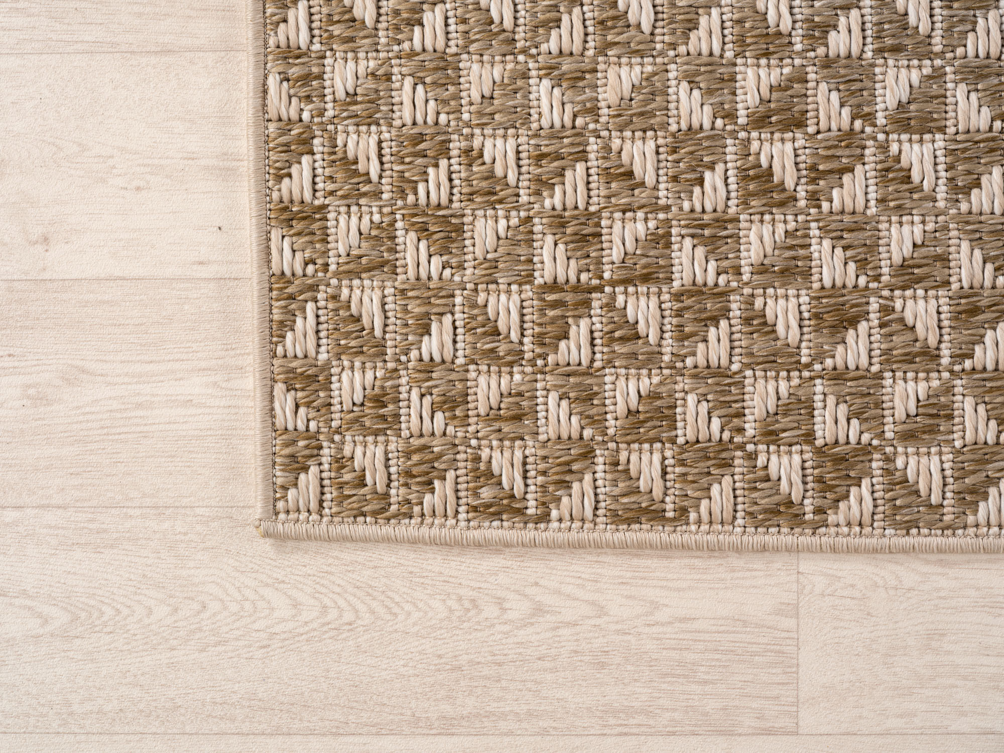 Buitenkleed IBIZA – Effen Vloerkleed – 3D Look – Voor Tuin, Terras & Binnen - Beige