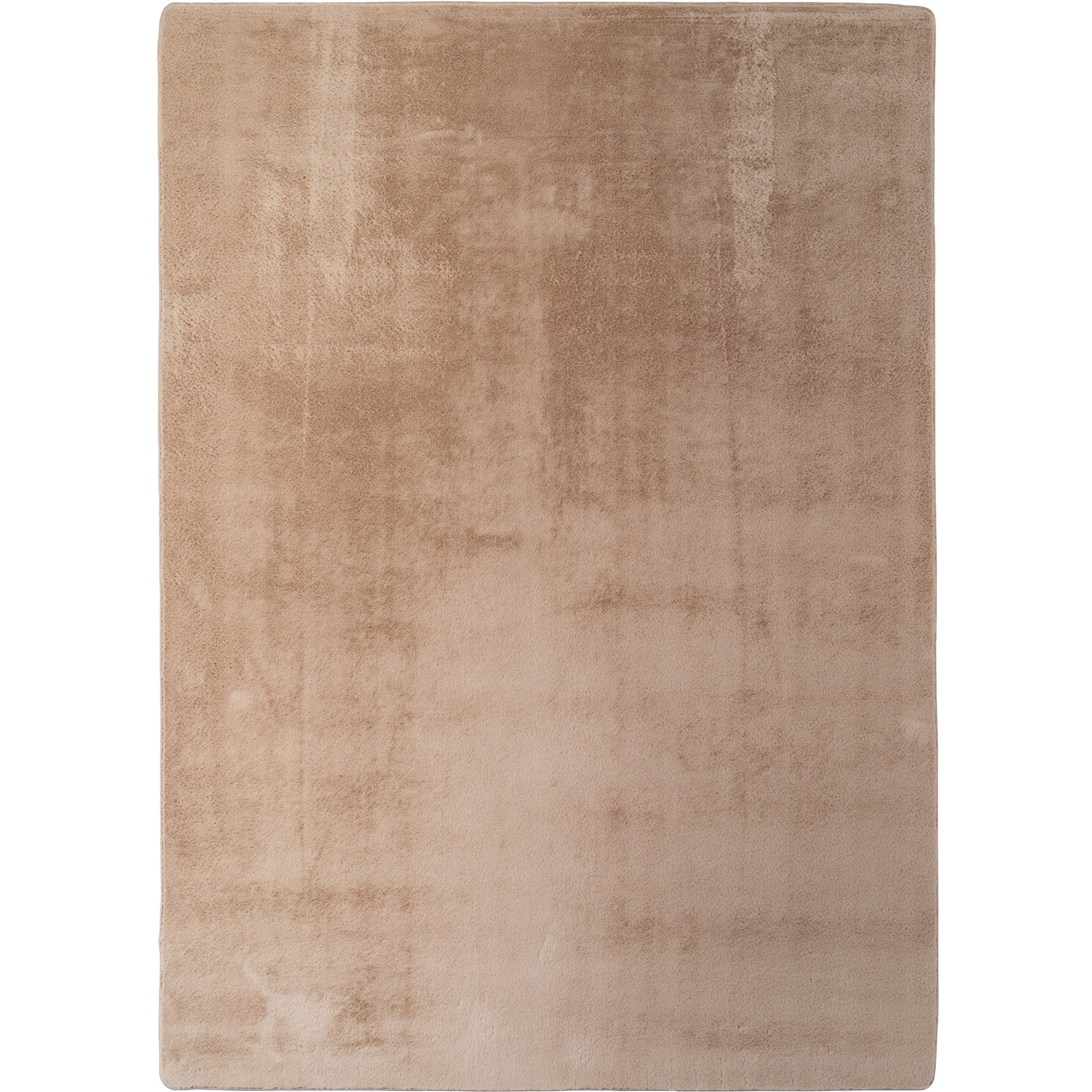 JOY Effen Soft Rond Vloerkleed – 100% Polyester – Anti-Slip - Beige