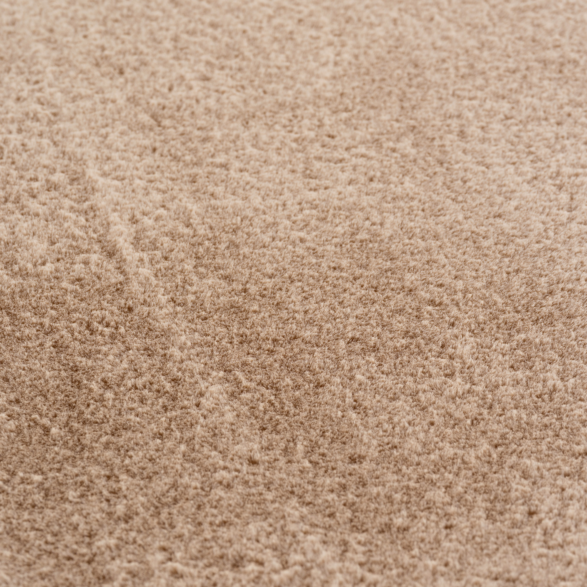 JOY Effen Soft Rond Vloerkleed – 100% Polyester – Anti-Slip - Beige