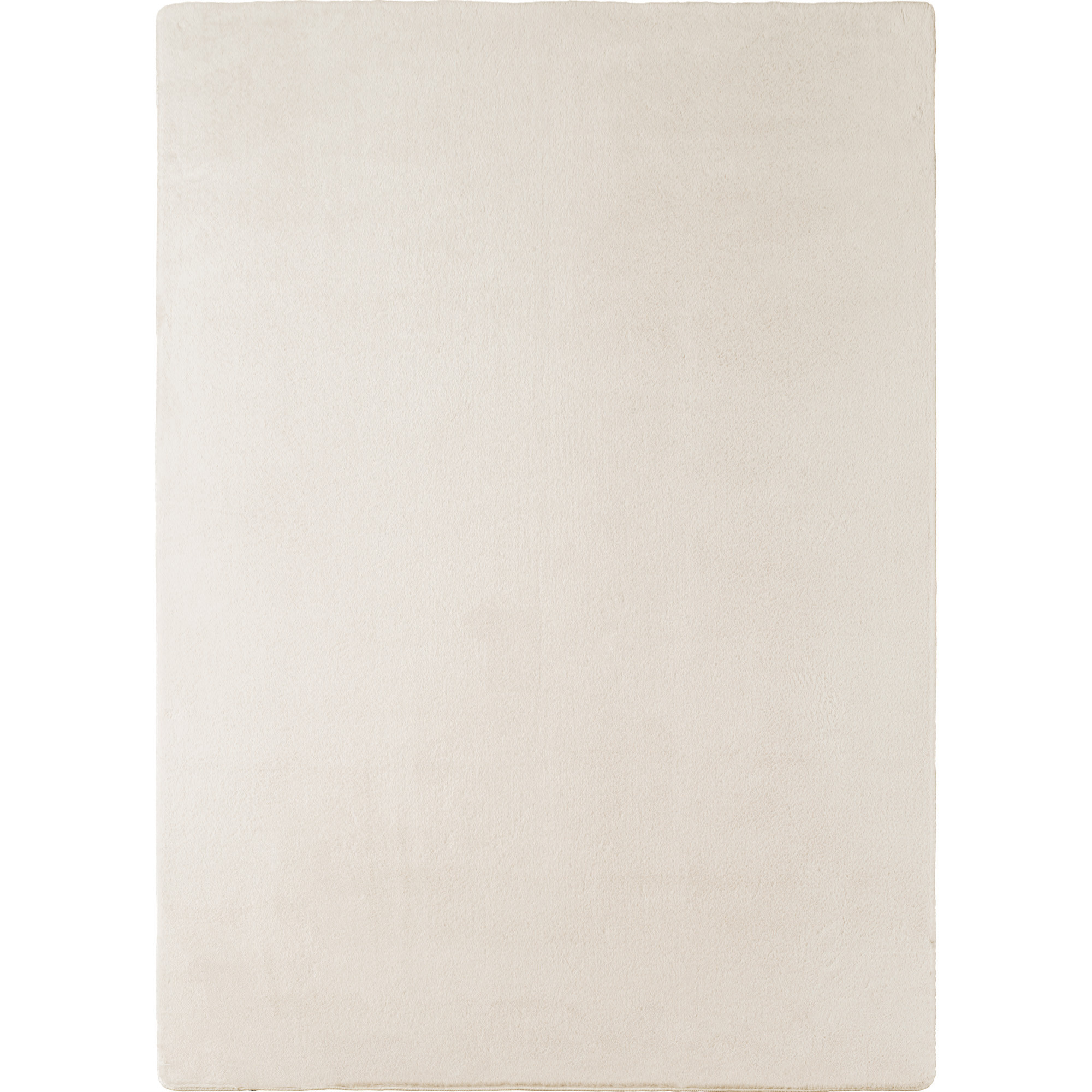 JOY Effen Soft Rond Vloerkleed – 100% Polyester – Anti-Slip - Creme