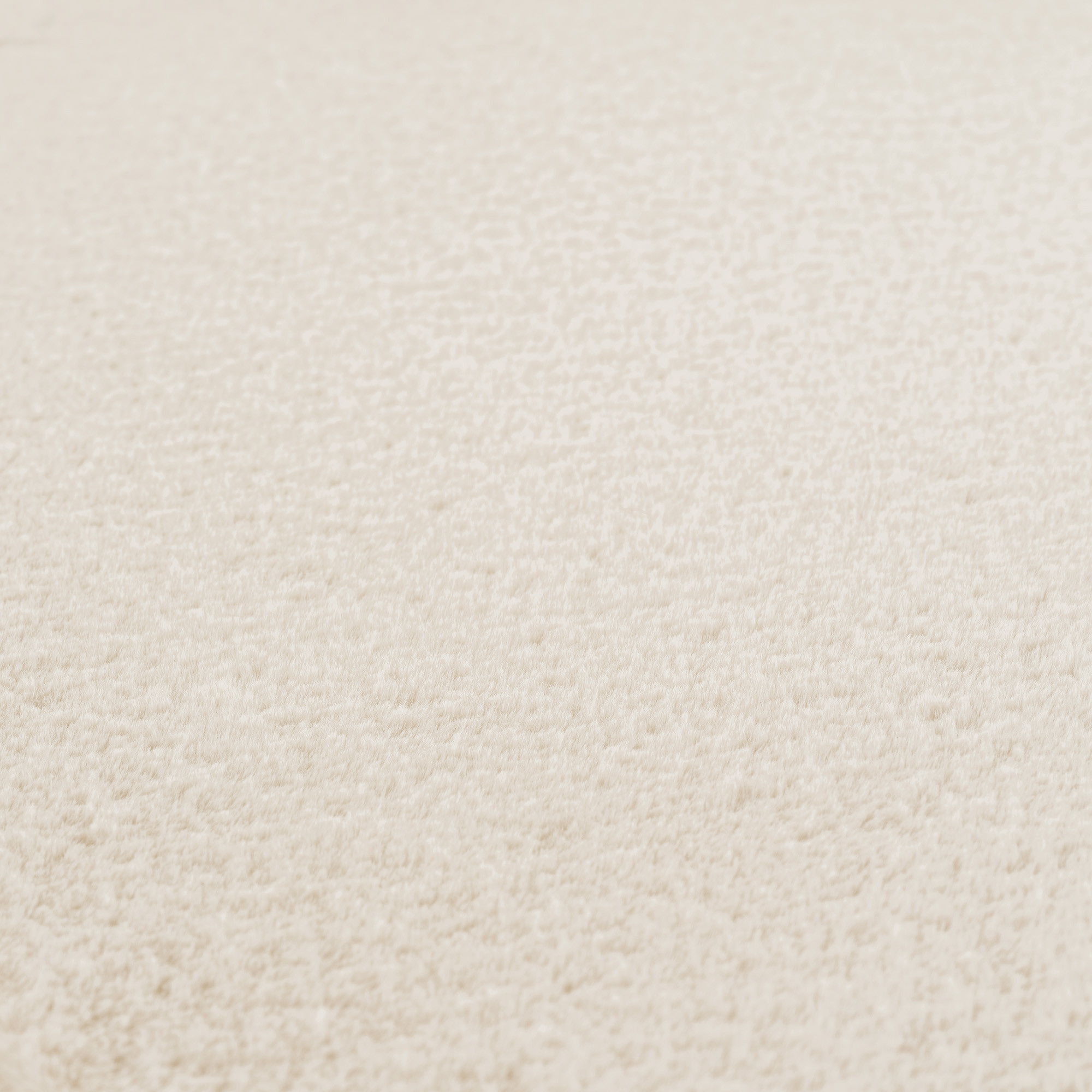 JOY Effen Soft Rond Vloerkleed – 100% Polyester – Anti-Slip - Creme