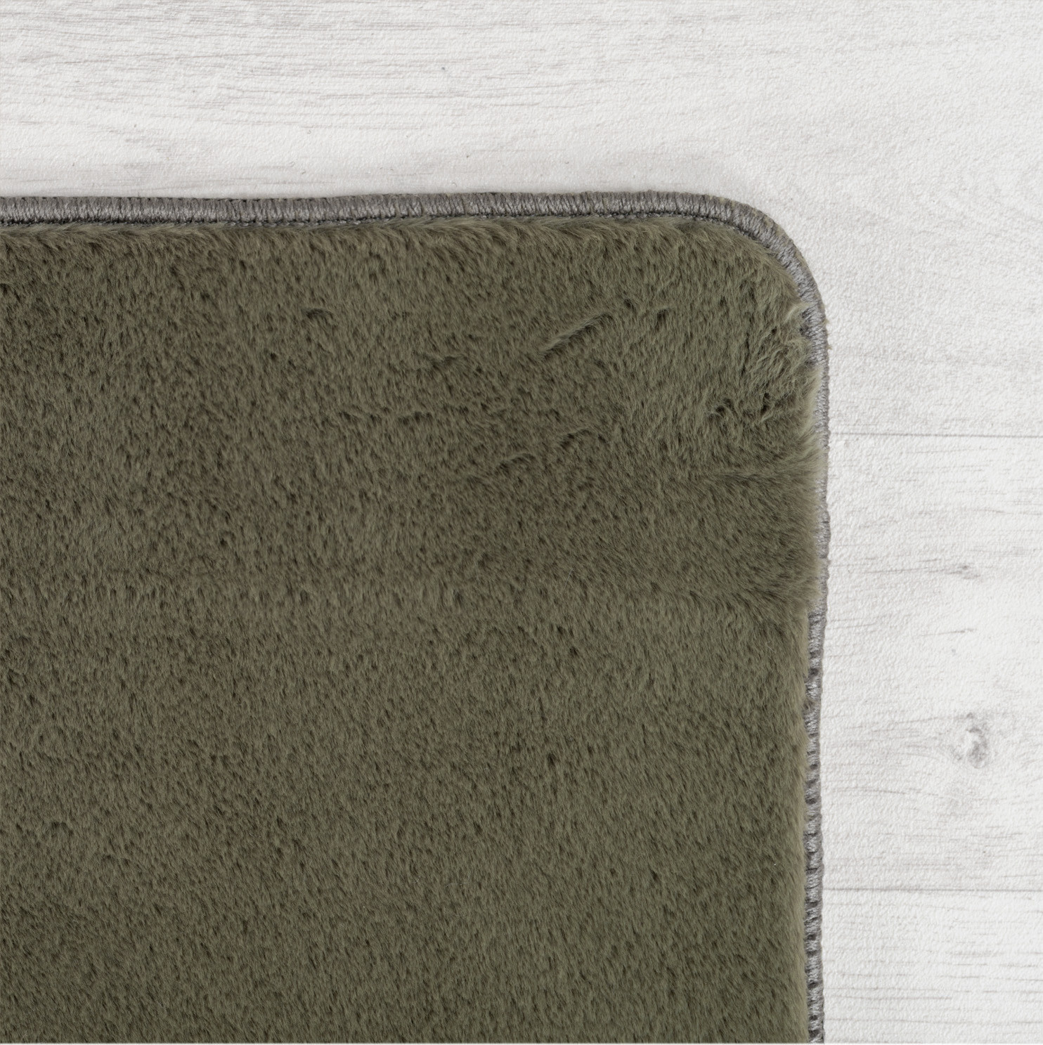 JOY Effen Soft Rond Vloerkleed – 100% Polyester – Anti-Slip - Groen