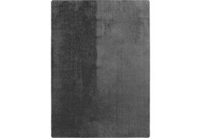 JOY Effen Soft Rond Vloerkleed – 100% Polyester – Anti-Slip - Grijs