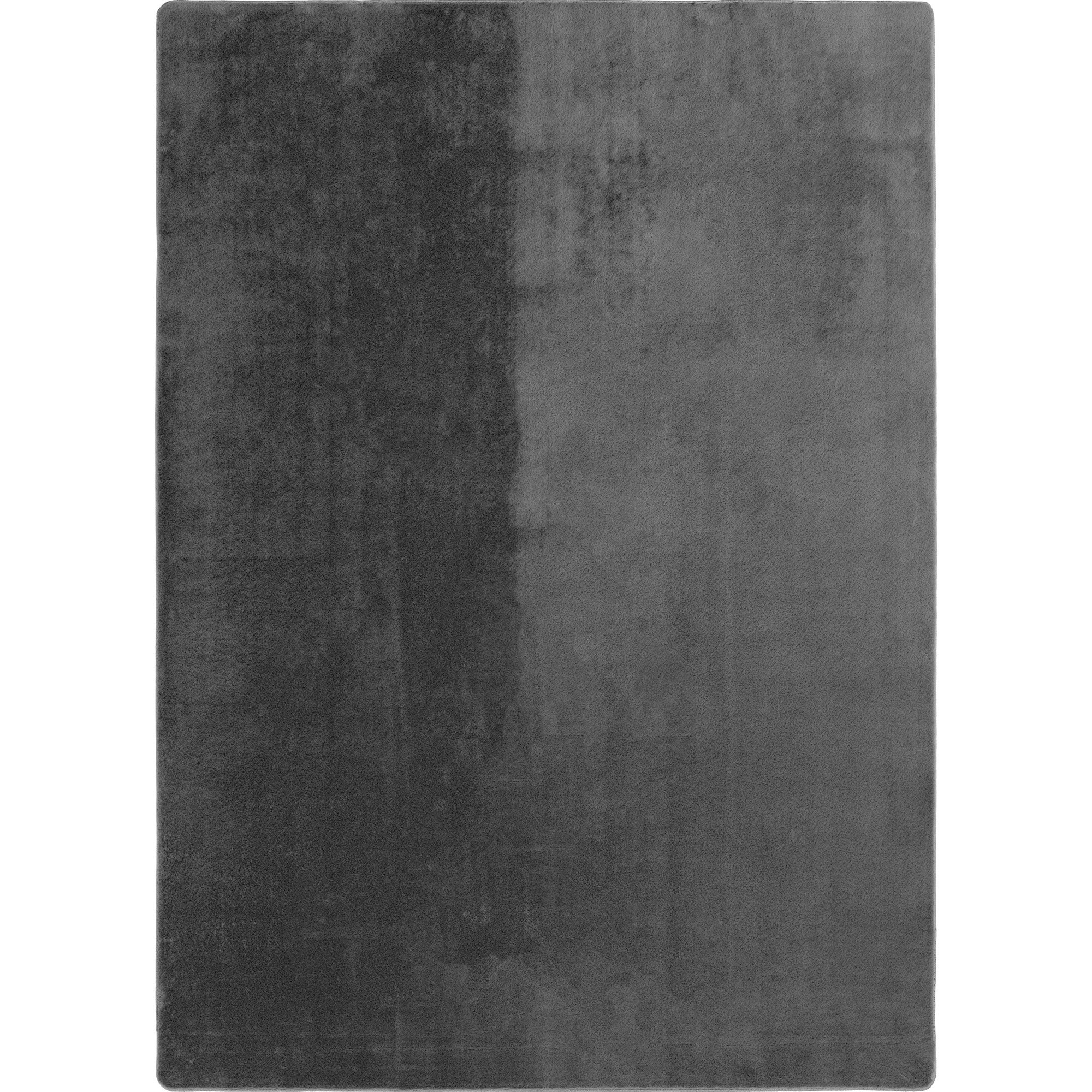 JOY Effen Soft Rond Vloerkleed – 100% Polyester – Anti-Slip - Grijs